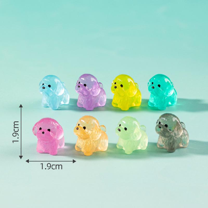 Tiểu cảnh chó phát sáng DIY, phụ kiện treo tiểu cảnh mini micro scene dễ thương (ZC-890)