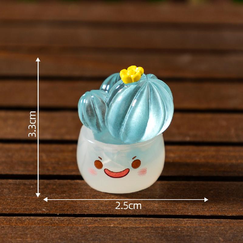 Tiểu cảnh xương rồng mini phát sáng DIY, phụ kiện tiểu cảnh mini bàn treo cute (ZC-1145)