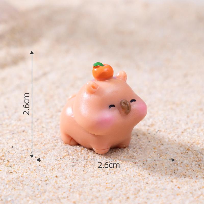 Tiểu cảnh capybara DIY, phụ kiện tiểu cảnh mini xe bàn treo đáng yêu, cute (ZC-1036)