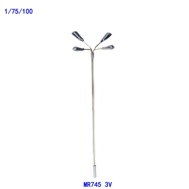 Đèn Quảng Trường 4 Đầu Inox Có Đèn (MH-283)