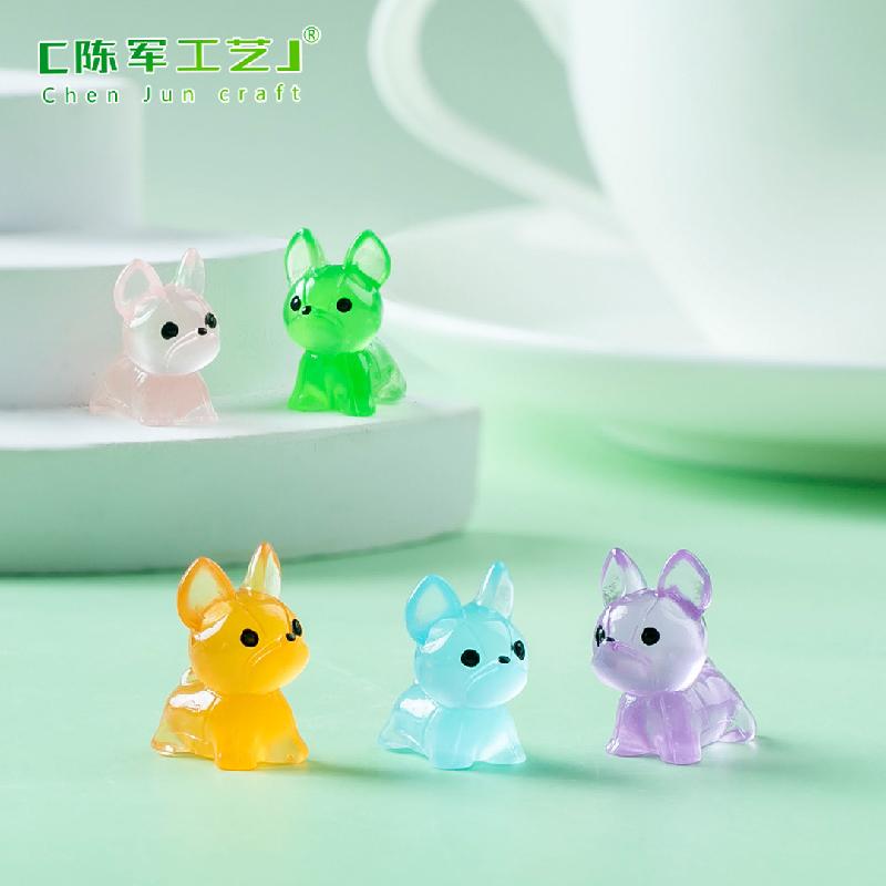 Phụ Kiện Tiểu Cảnh 微景观创意夜光小狗萌粒公仔盲袋 DIY装饰品挂配件迷你桌面小摆件