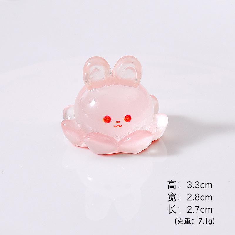 Thỏ đèn lồng Trung Thu phát sáng, resin DIY, nam châm tủ lạnh (NX-609)