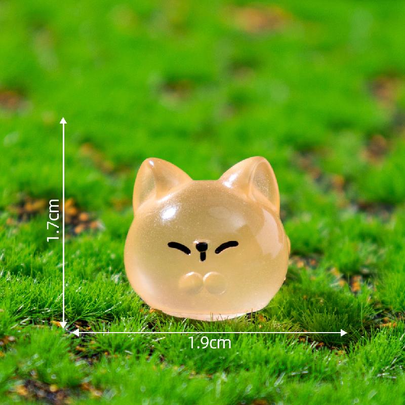 Tiểu cảnh thú tròn phát sáng DIY, phụ kiện tiểu cảnh mini treo bàn garden cute (ZC-1336)