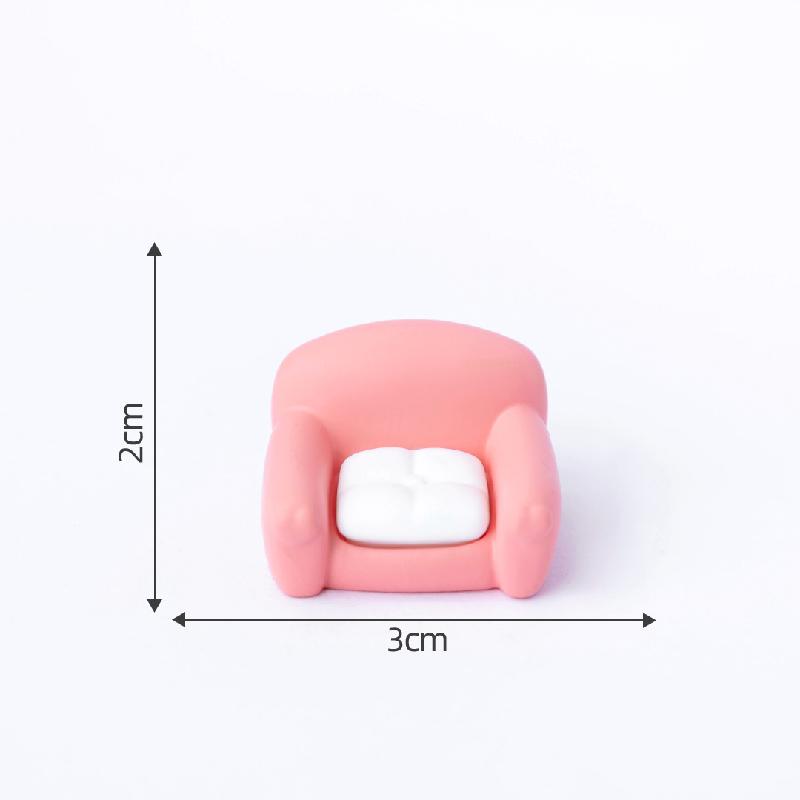 Tiểu cảnh sofa phòng khách màu hồng, búp bê DIY, phụ kiện bàn tiểu cảnh mini đáng yêu (ZC-205)