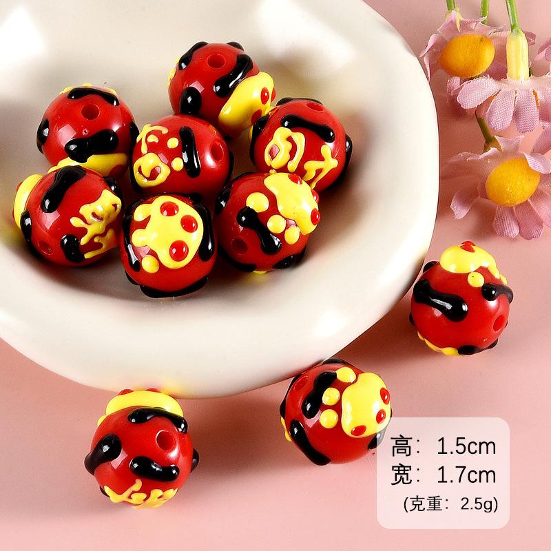 Hạt vẽ tay hoạt hình DIY, hạt xâu vòng (NX-693)