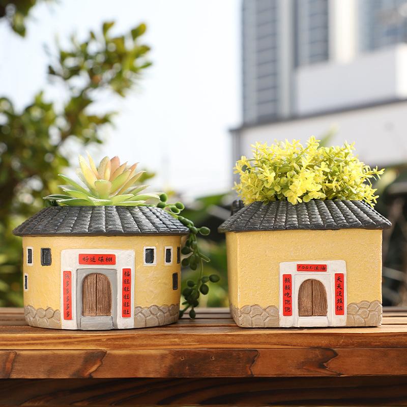 Chậu Cây Resin Bình hoa thủy canh hình hươu cao cổ gốm, bình cắm hoa khô, trang trí phòng khách và bàn làm việc (RG-172)