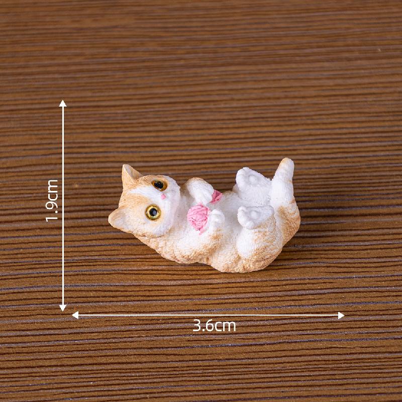 Tiểu cảnh mèo tinh nghịch, búp bê DIY, phụ kiện xe hơi tiểu cảnh mini đáng yêu (ZC-536)