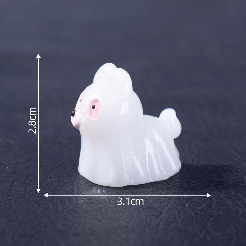 Tiểu cảnh ma nhỏ, chó phát sáng Halloween DIY, phụ kiện resin tiểu cảnh mini (ZC-749)