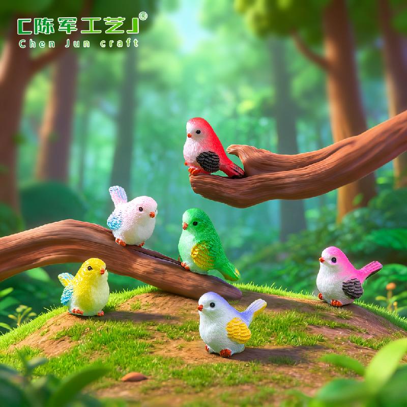 Phụ Kiện Tiểu Cảnh Tiểu cảnh chim nhỏ, phụ kiện trang trí cây cảnh nhựa (ZC-163)