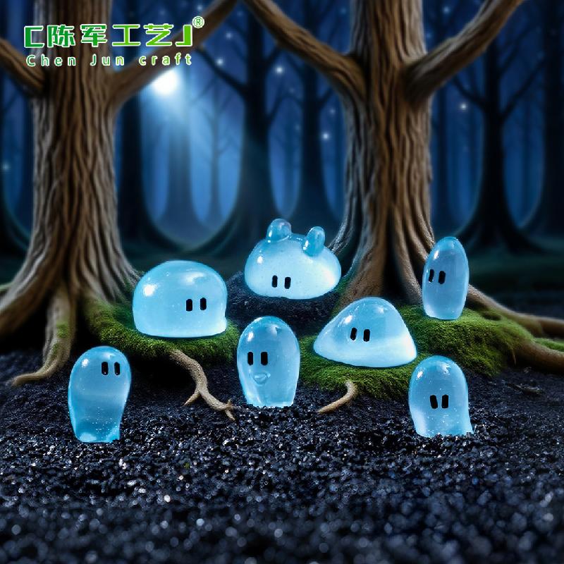 Phụ Kiện Tiểu Cảnh 跨境新品微景观创意半透明露珠精灵萌粒 DIY装饰品配件桌面小摆件