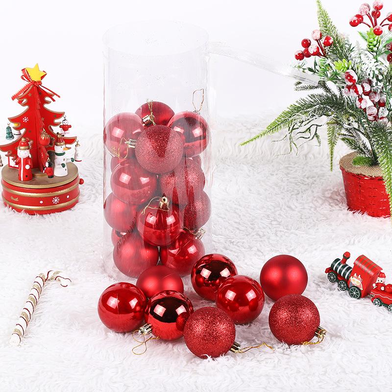Trang Trí Noel Quả cầu Giáng Sinh điện phân 3-6-8cm, nhựa, hoàn hảo cho trang trí cây thông, treo trên trần và trang trí cửa hàng.