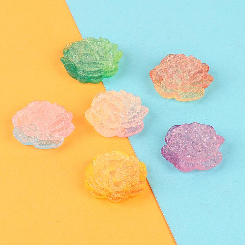 Charm hoa trà phát sáng DIY trang trí điện thoại (FF-478)