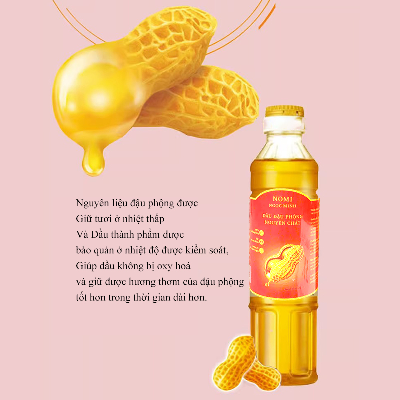 Dầu Thực Vật Dầu đậu phộng nguyên chất dung tích 400ml tốt cho sức khỏe