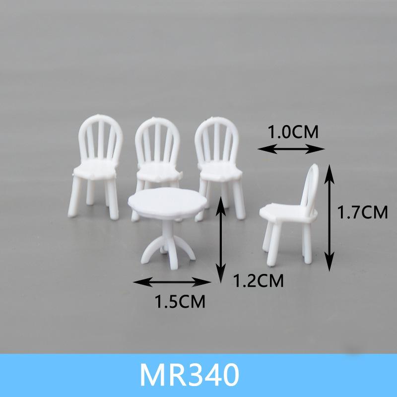 Phụ Kiện Mô Hình Bộ Bàn Ghế Nội Thất Mini Tỷ Lệ 1:75 (MH-124)