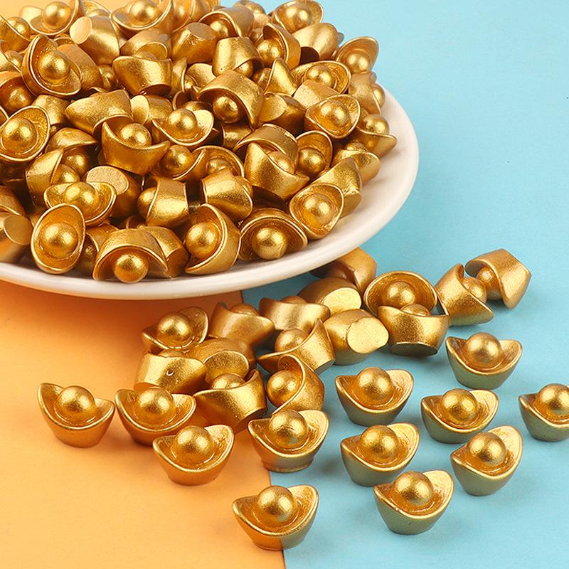 Charm kim nguyên bảo mini DIY tiểu cảnh Tết (FF-70)