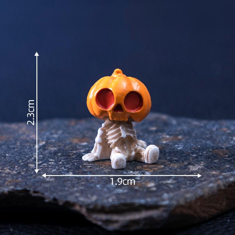 Bí ngô, sọ Halloween, kẹo mini DIY, phụ kiện bàn tiểu cảnh nhỏ sáng tạo (ZC-54)