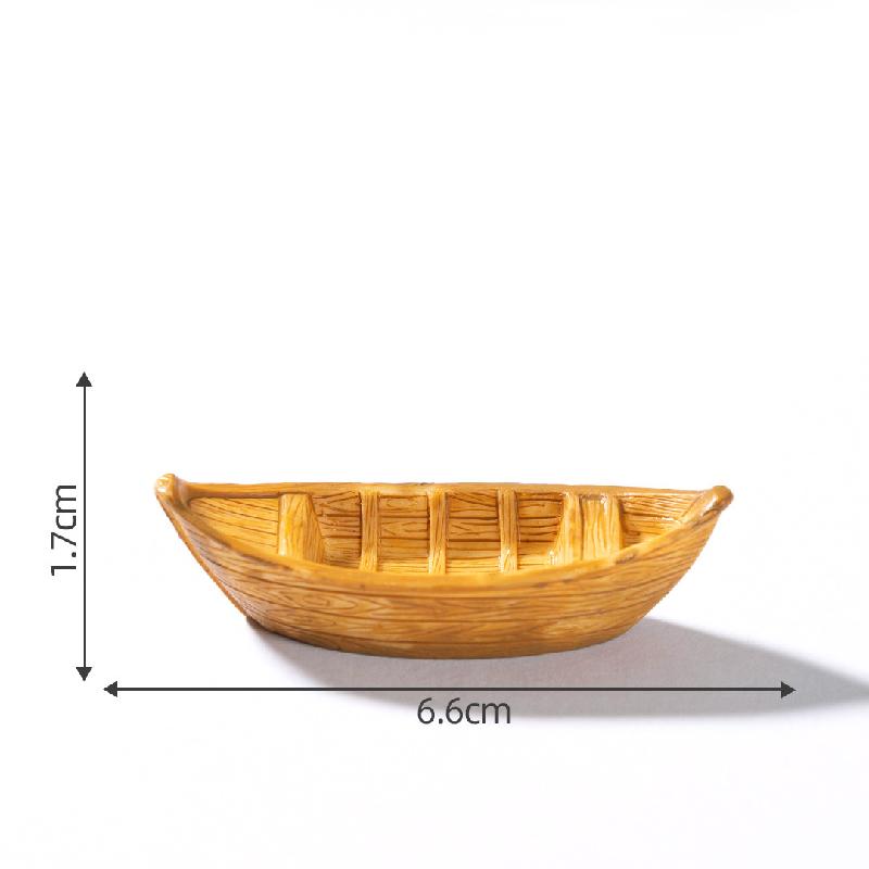 Thuyền gỗ, bè tre nổi tiểu cảnh bể cá DIY, phụ kiện mini trang trí bàn sáng tạo (ZC-17)