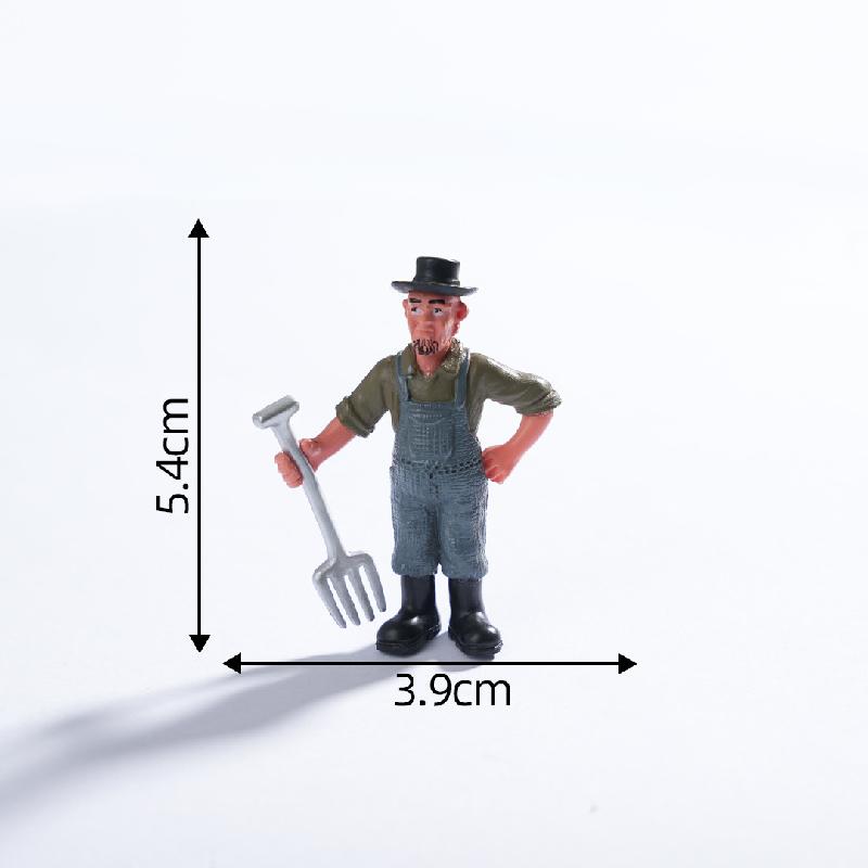 Tiểu cảnh nông trại: ngựa chạy, nông dân DIY, phụ kiện treo bàn tiểu cảnh mini (ZC-499)