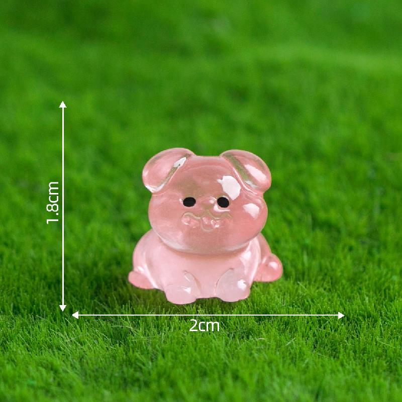 Tiểu cảnh chó Pug phát sáng DIY, phụ kiện tiểu cảnh mini bàn treo garden cute (ZC-1100)