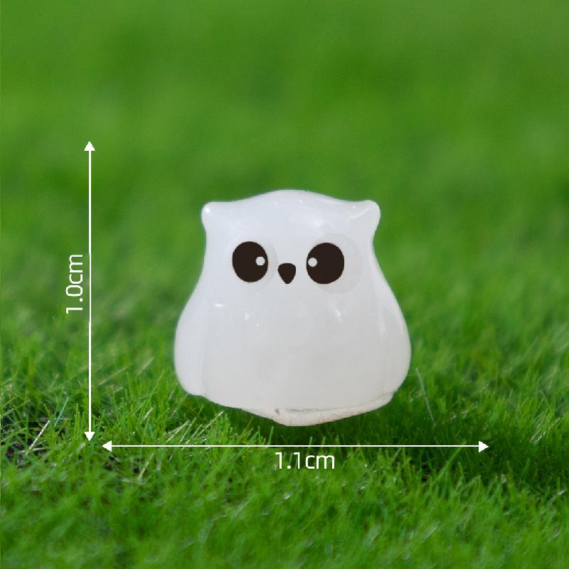 Tiểu cảnh cú mèo phát sáng DIY, phụ kiện tiểu cảnh mini treo bàn resin garden cute (ZC-1395)