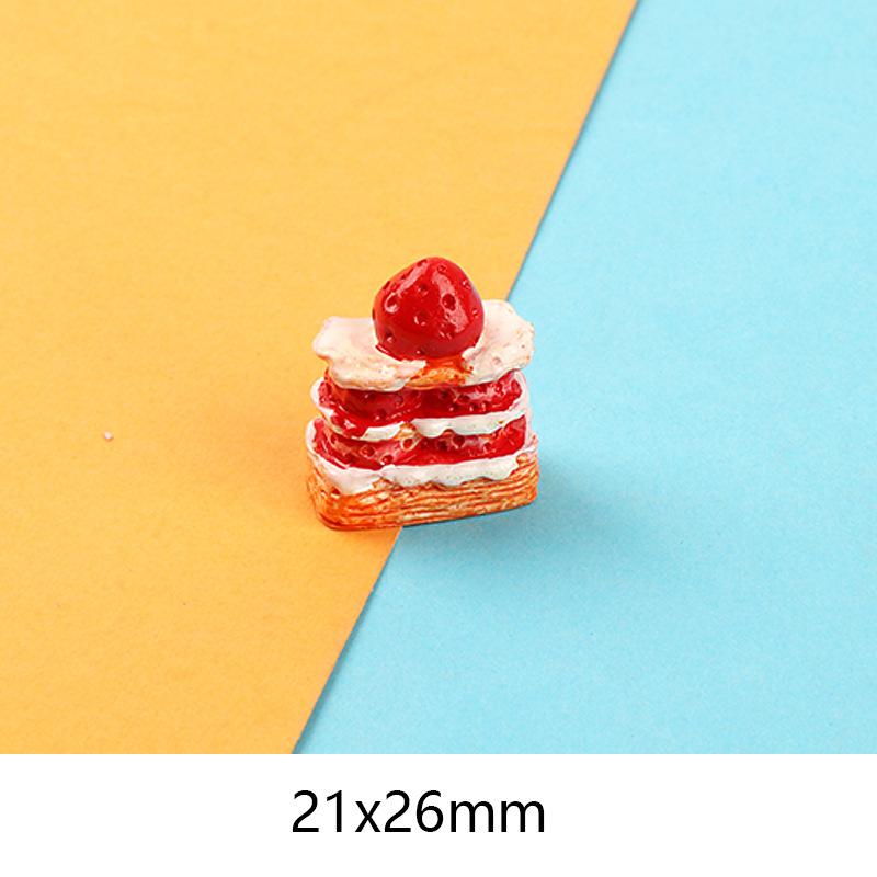 Charm bánh dâu 3 tầng DIY tiểu cảnh đồ chơi (FF-53)