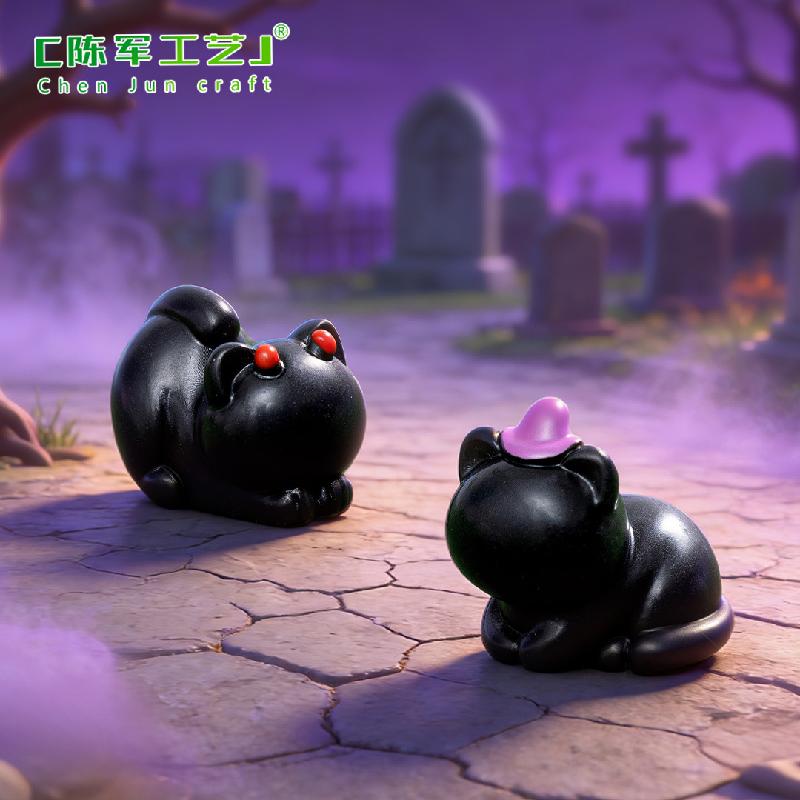 Phụ Kiện Tiểu Cảnh Mèo Không Mặt Halloween Mini (PK-211)