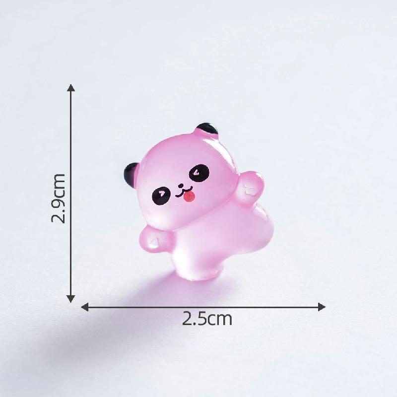 Tiểu cảnh gấu trúc phát sáng DIY, phụ kiện tiểu cảnh mini garden resin bàn cute đáng yêu (ZC-1350)