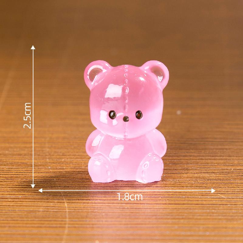 Tiểu cảnh Teddy phát sáng DIY, phụ kiện tiểu cảnh mini bàn treo đáng yêu, cute (ZC-996)
