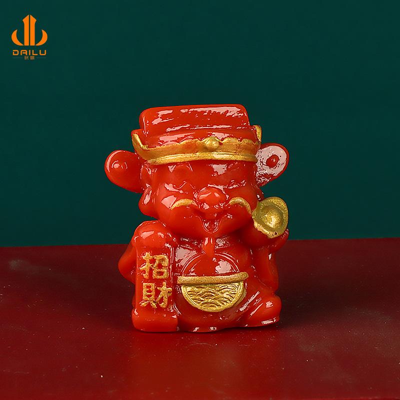 新年款 微景观树脂配件 元宝灯笼福袋DIY装饰创意配件摆件工厂