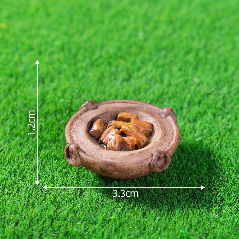 Tiểu cảnh ghế tre cổ, xe đẩy mini, sân vườn DIY, phụ kiện bàn tiểu cảnh đáng yêu (ZC-228)