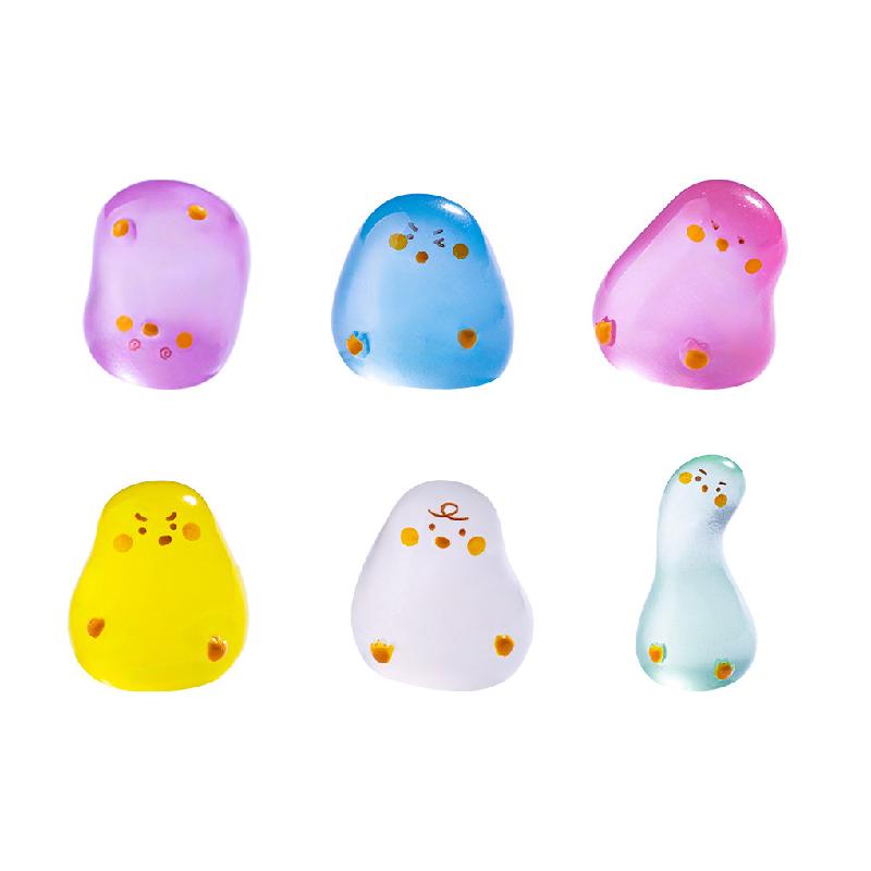 Tiểu cảnh vịt trắng vui nhộn phát sáng DIY, phụ kiện tiểu cảnh mini blind bag treo bàn resin cute (ZC-1483)
