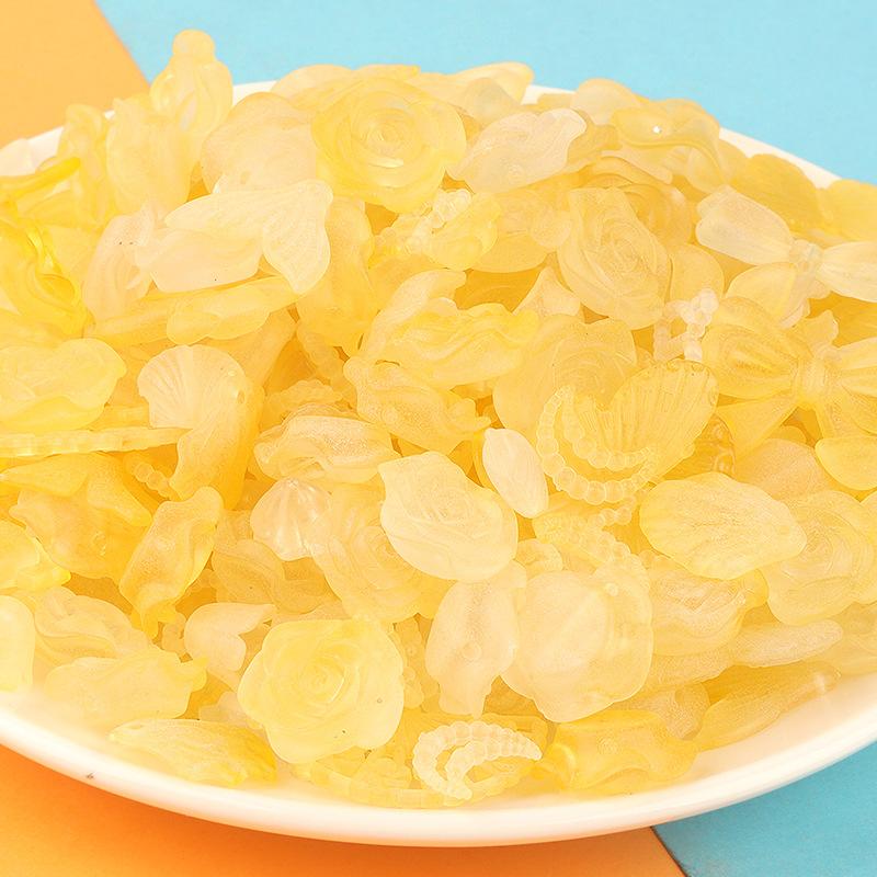 磨砂巴洛克蝴蝶结diy发夹奶油胶配件树脂小配件配饰