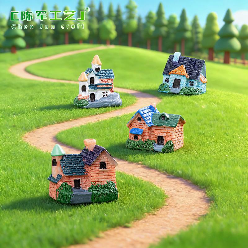 Phụ Kiện Tiểu Cảnh Tiểu cảnh nhà gạch mini, trang trí cây cảnh DIY nông thôn (ZC-151)