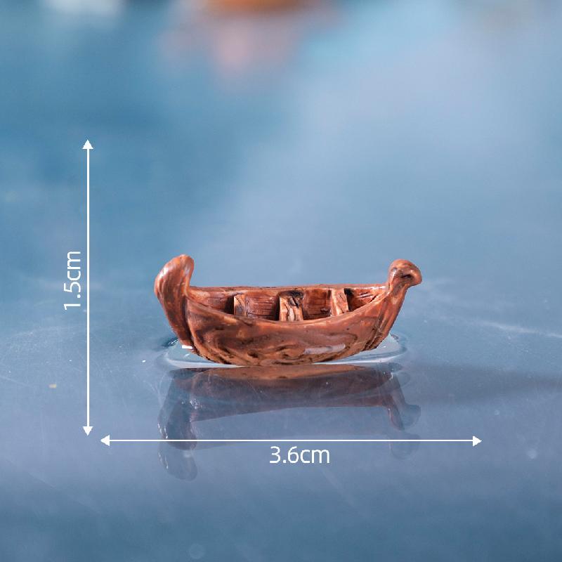 Tiểu cảnh thuyền, tàu nhỏ, thuyền cổ phong, DIY, phụ kiện bàn resin mini sáng tạo (ZC-122)