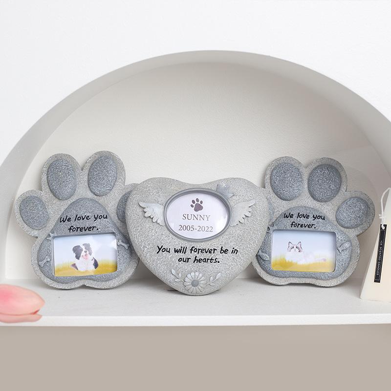 Chậu Cây Resin Bia mộ thú cưng giả đá resin, bia tưởng niệm chó mèo, đồ tưởng niệm và trang trí (RG-95)