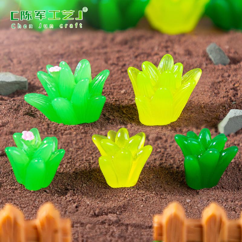 Phụ Kiện Tiểu Cảnh 微景观新品创意仿真小草造景材料 DIY装饰配件微生态瓶迷你小摆件