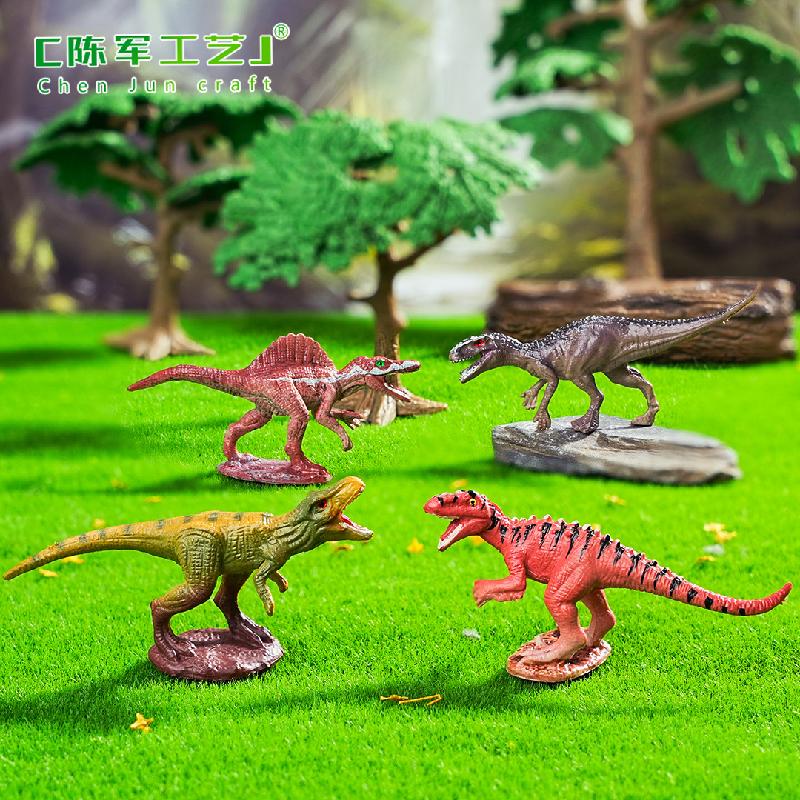Phụ Kiện Tiểu Cảnh 跨境新品微景观创意侏罗纪霸王龙恐龙 DIY装饰配件迷你车载小摆件