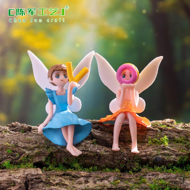 Phụ Kiện Tiểu Cảnh 微景观创意LOVE字母花仙子公仔 DIY装饰品配件迷你汽车桌面小摆件