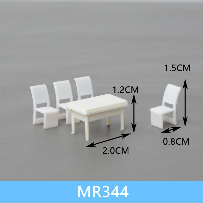 Bộ Bàn Ghế Nội Thất Mini Tỷ Lệ 1:75 (MH-124)