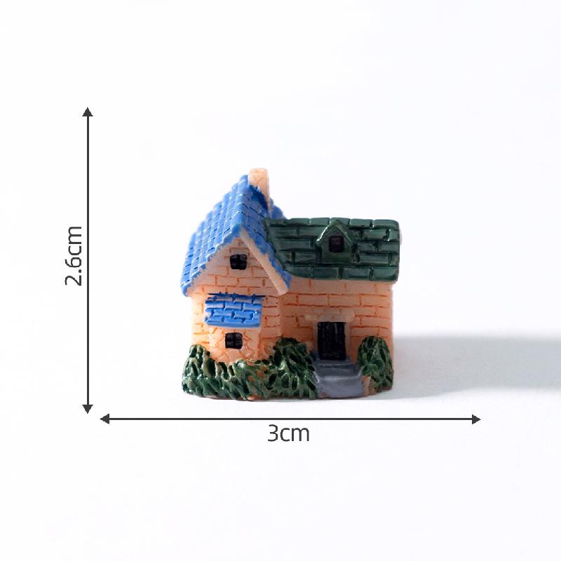 Tiểu cảnh nhà gạch mini, trang trí cây cảnh DIY nông thôn (ZC-151)