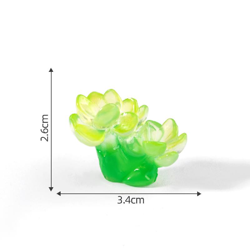 Tiểu cảnh sen đá phát sáng DIY, phụ kiện tiểu cảnh mini chậu hoa bàn đáng yêu (ZC-902)