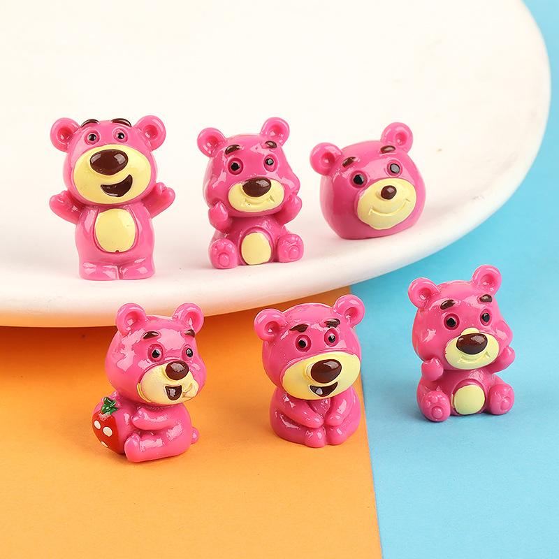 Charm gấu dâu DIY trang trí vỏ điện thoại (FF-492)