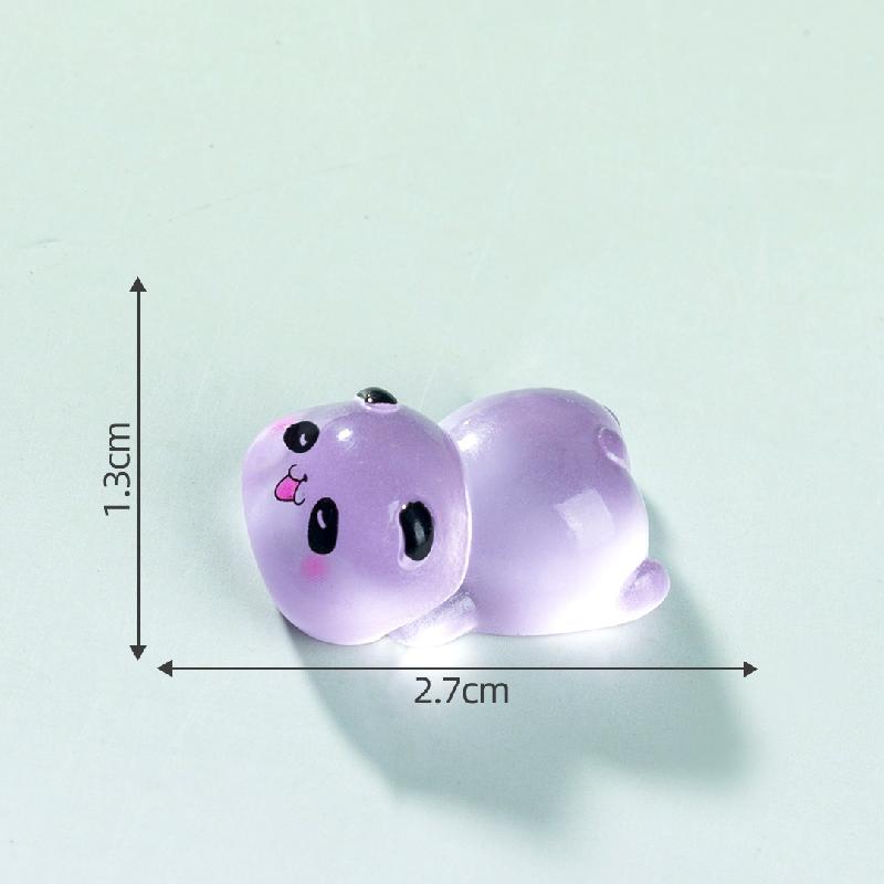 Tiểu cảnh panda nằm phát sáng DIY, phụ kiện tiểu cảnh mini resin blind bag treo bàn đáng yêu cute (ZC-1464)