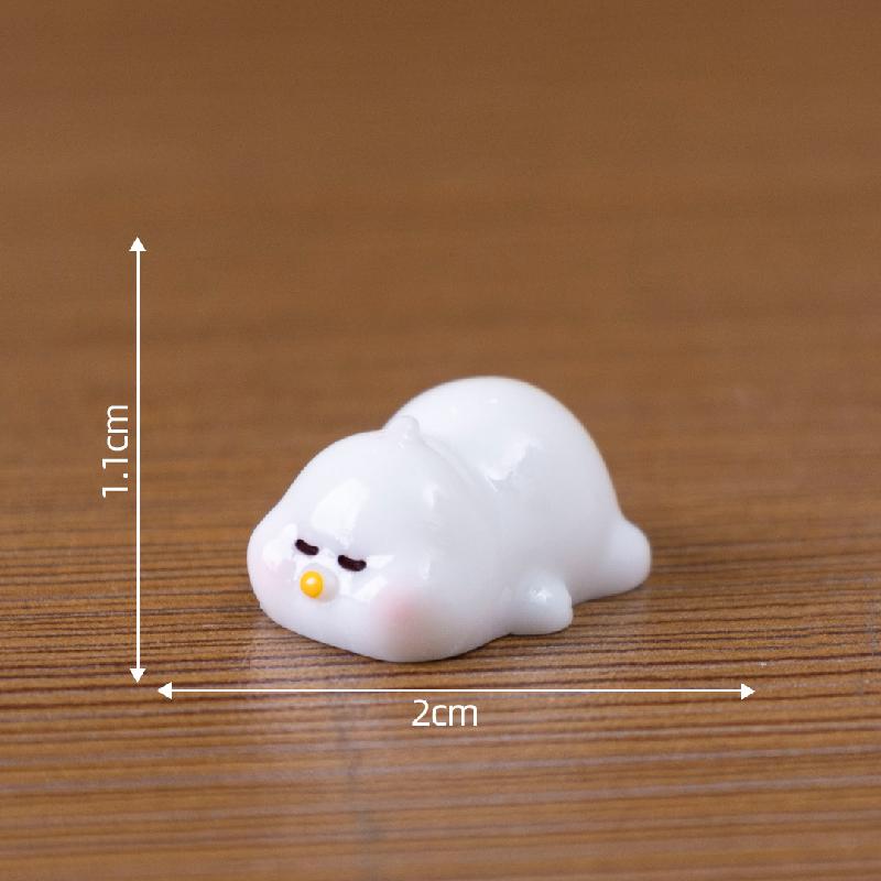 Tiểu cảnh vịt trắng DIY, phụ kiện tiểu cảnh mini xe bàn đáng yêu, cute (ZC-1010)