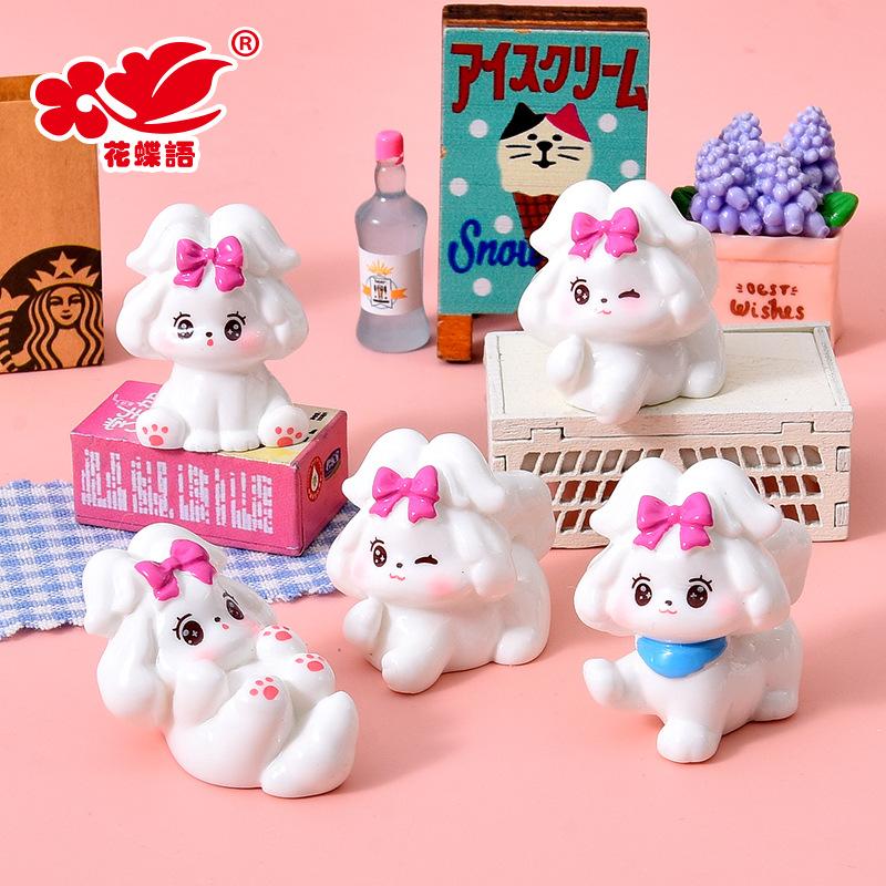 Phụ Kiện Nhỏ Xinh Chó nơ resin mini, phụ kiện DIY, tiểu cảnh, bàn làm việc (NX-602)