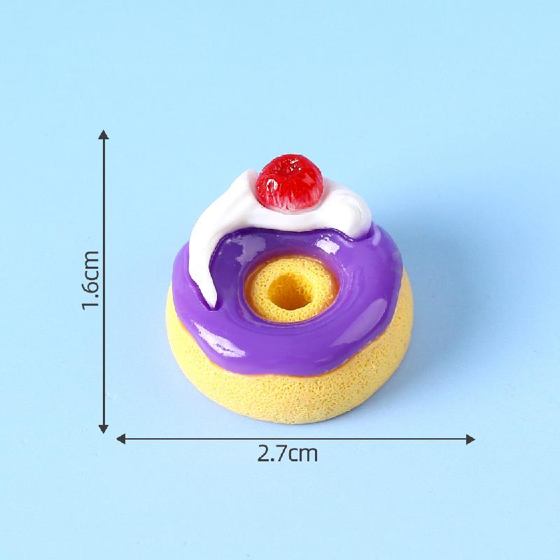 Bánh donut giả nhiều màu - phụ kiện DIY, trang trí cho ốp điện thoại, đồ treo nhỏ (ZC-1413)