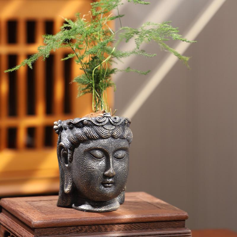 Chậu Cây Resin Bộ hũ đựng tro cốt thú cưng bằng gốm, đồ tưởng niệm chó mèo, đồ tang lễ thú cưng (RG-169)