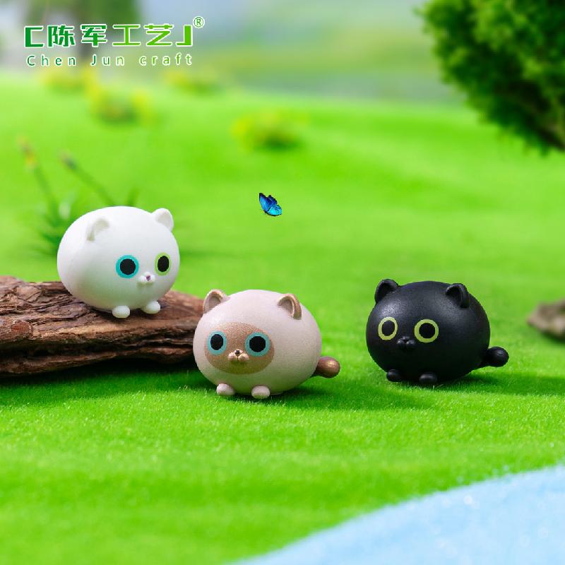 Phụ Kiện Tiểu Cảnh 微景观创意可爱暹罗橘猫公仔园艺造景 DIY装饰品挂配件迷你小摆件