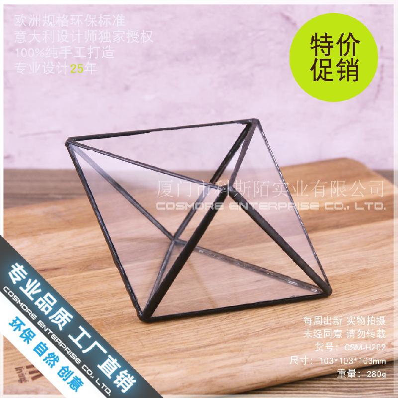 Chậu Đa Giác Nhà kính đa giác đen Bắc Âu, hộp hoa hồng (DG-155)