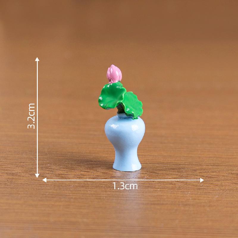 Tiểu cảnh bình hoa cắm tay, búp bê DIY, phụ kiện bàn resin tiểu cảnh mini sáng tạo (ZC-436)